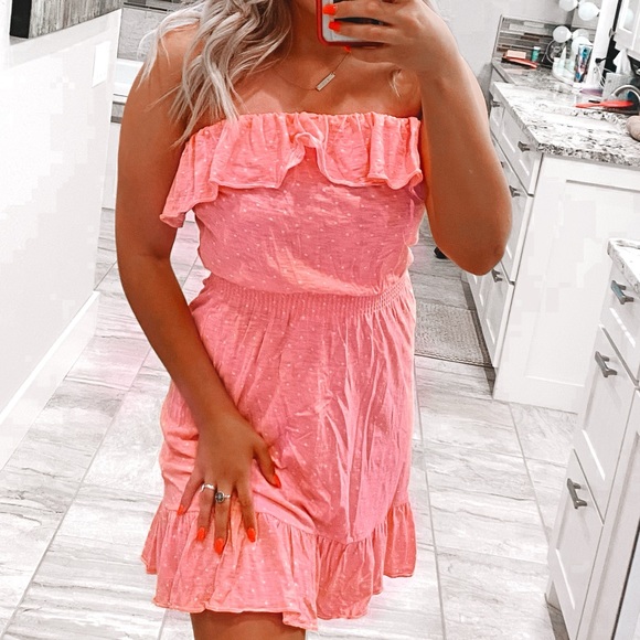 Lilly Pulitzer Dresses & Skirts - lilly pulitzer pink strapless polka dot cover up